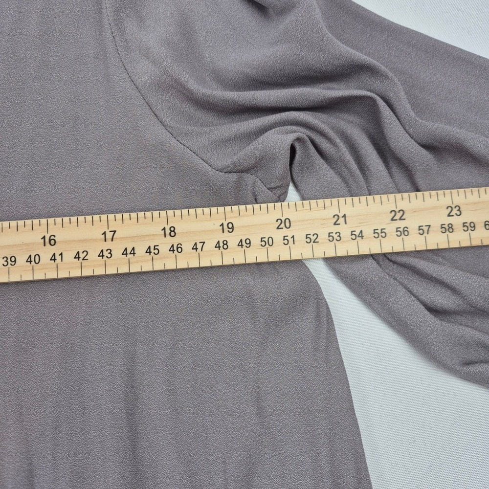 Soft Surroundings Gray Long Bell Sleeve Tunic Top Blouse Womens M Minimalist - Picture 6 of 9